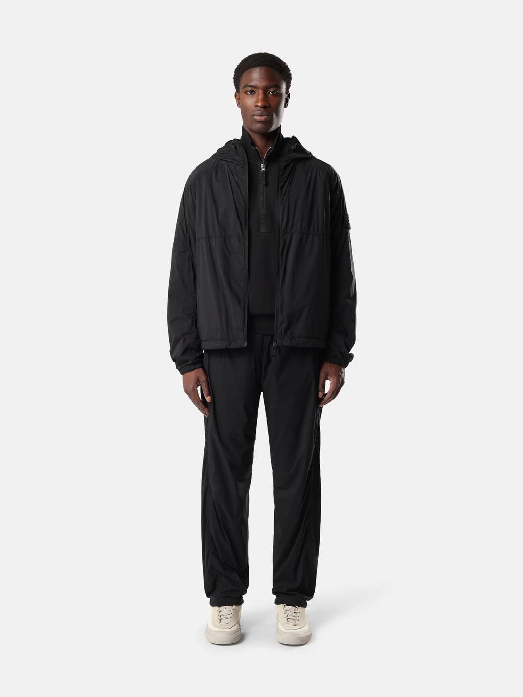 ULTRALIGHT NYLON HOODED JACKET BLACK