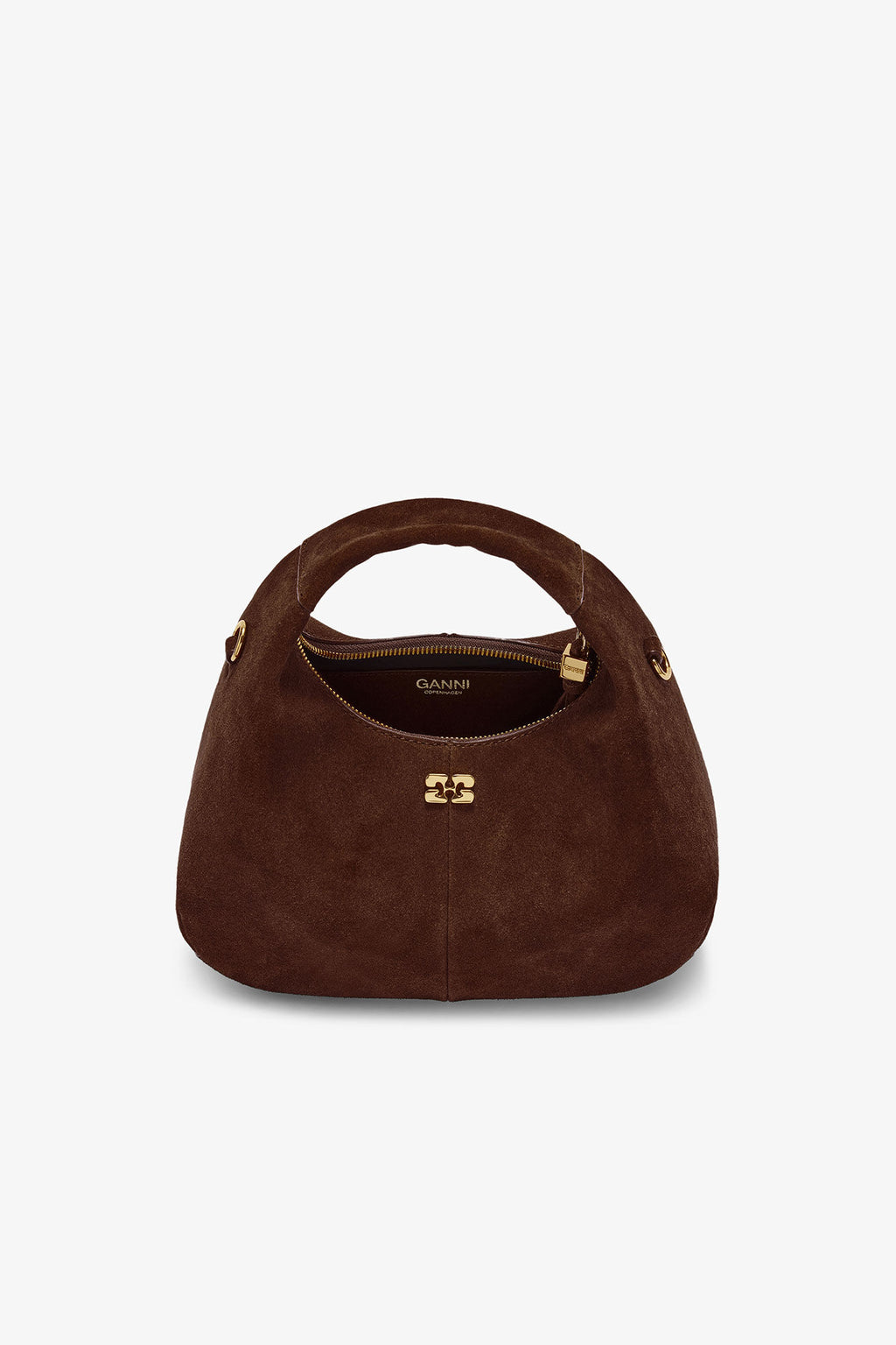 Hobo Mini Suede Leather Bag Chicory Coffee