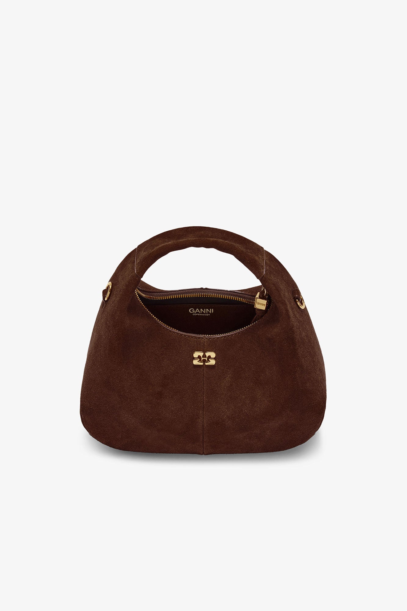 Hobo Mini Suede Leather Bag Chicory Coffee
