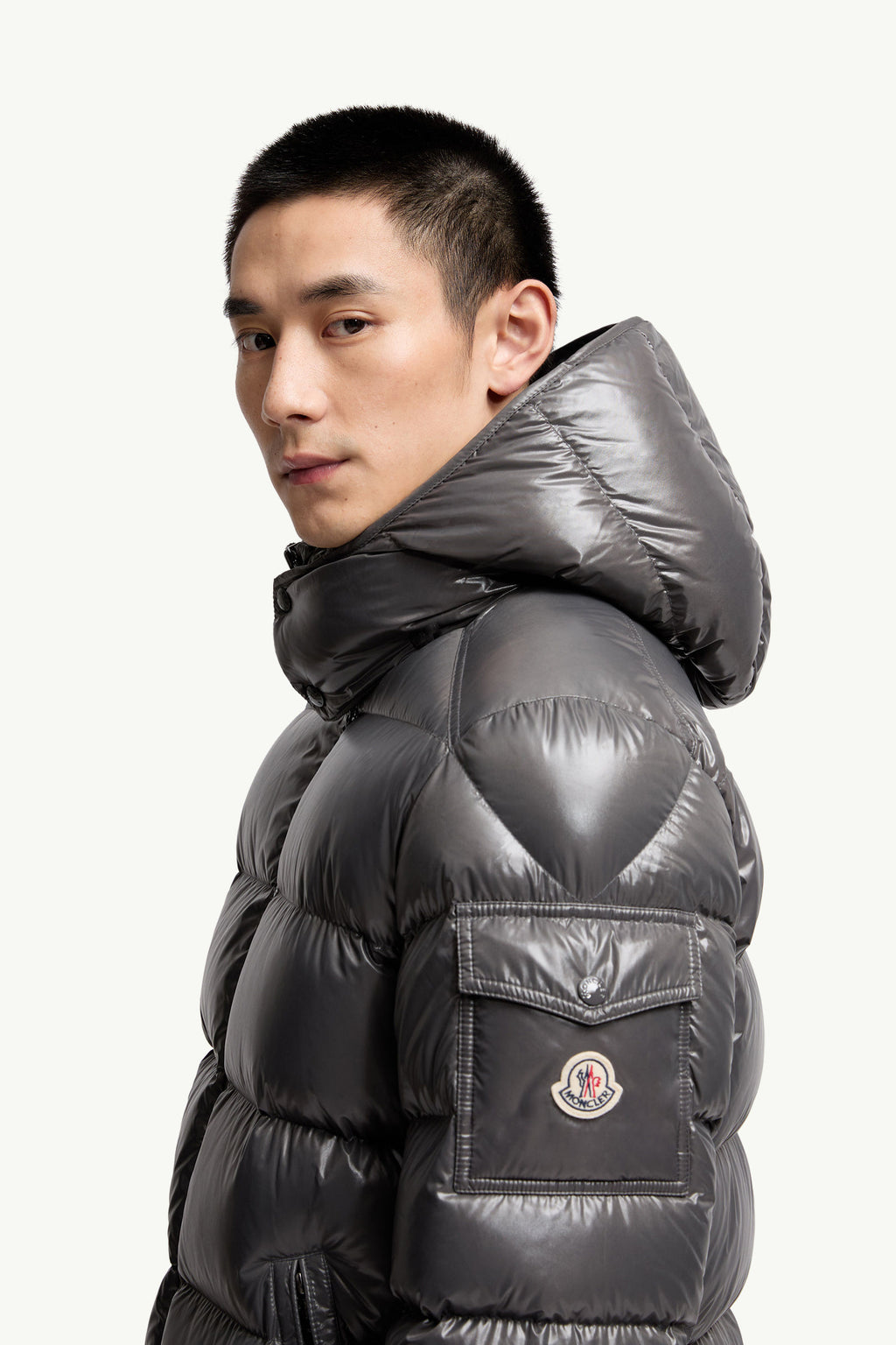 MAYA SHORT DOWN JACKET DK GREY