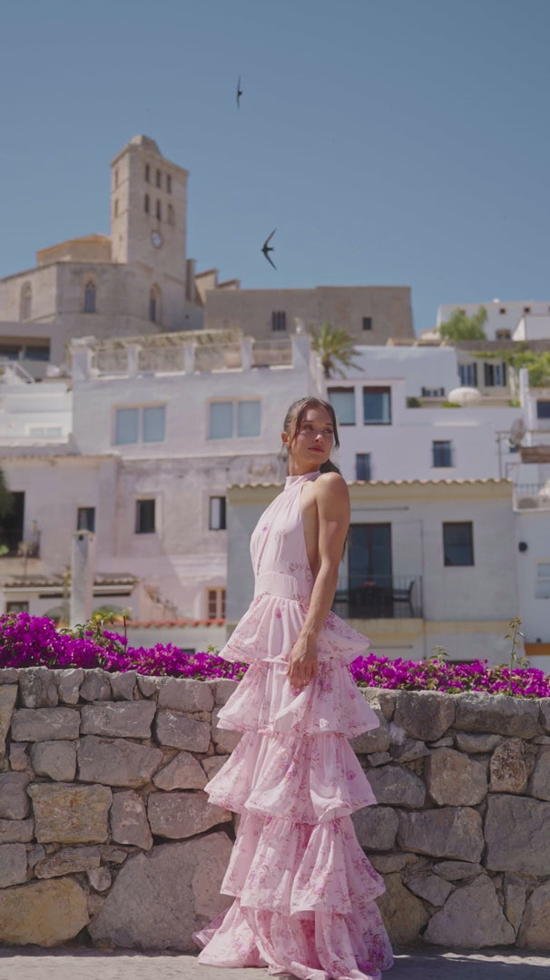 Angeline Maxi Dress Pink Blush Bloom