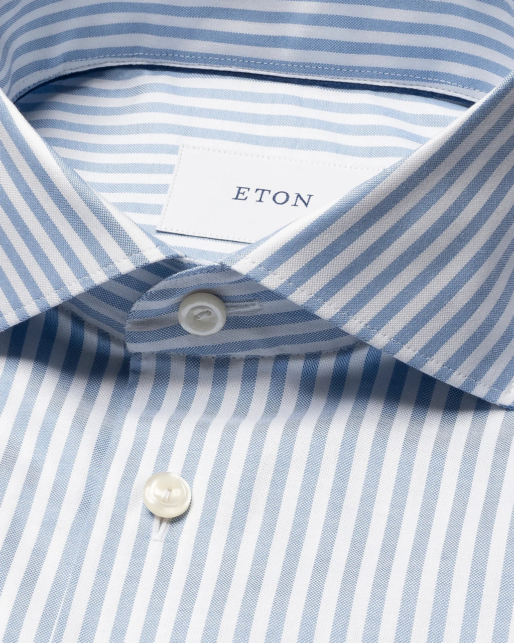 Slim Fit Striped Signature Oxford Shirt Light Blue