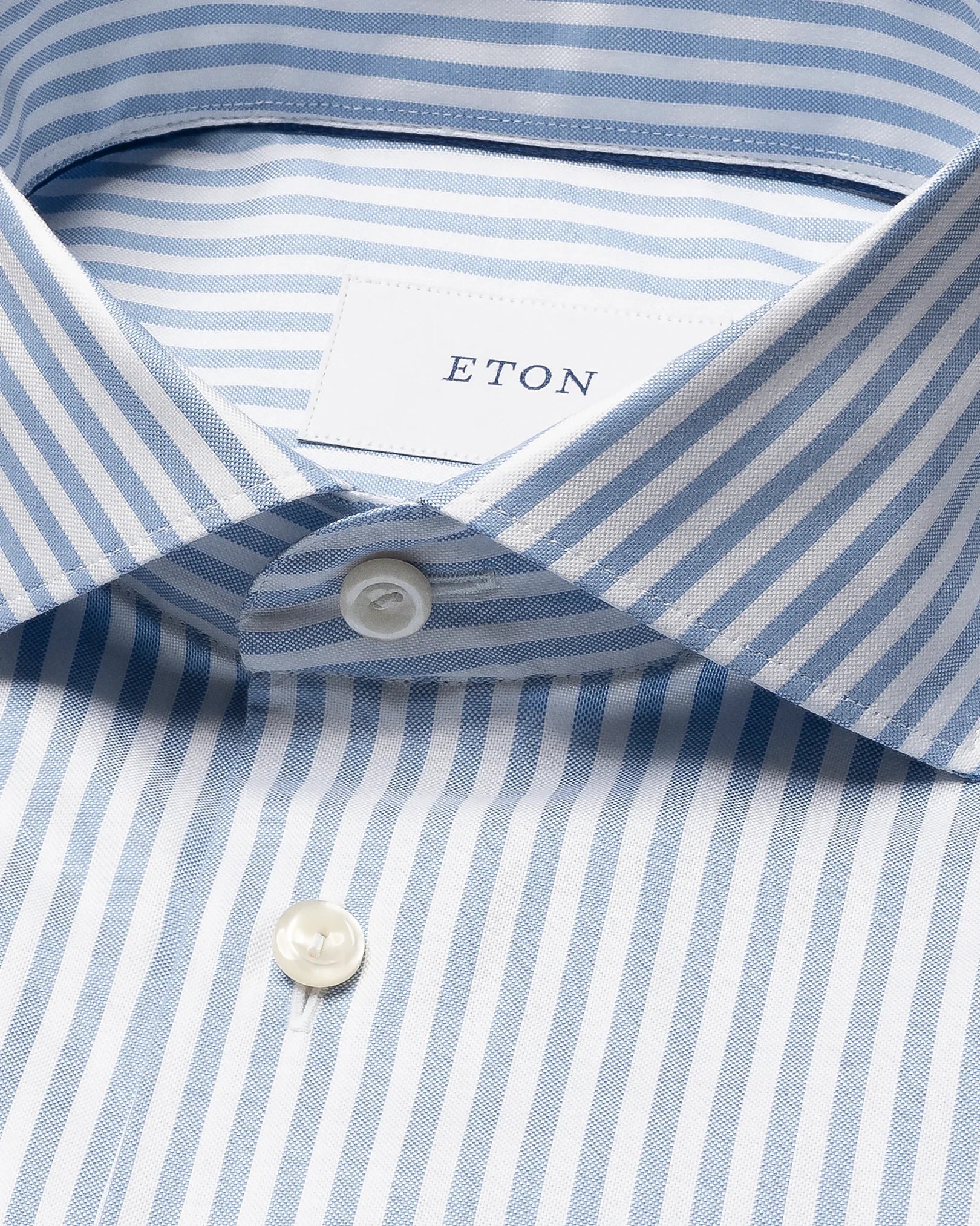 Slim Fit Striped Signature Oxford Shirt Light Blue