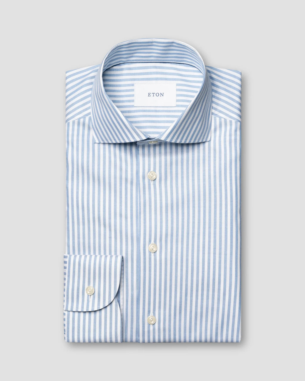 Slim Fit Striped Signature Oxford Shirt Light Blue