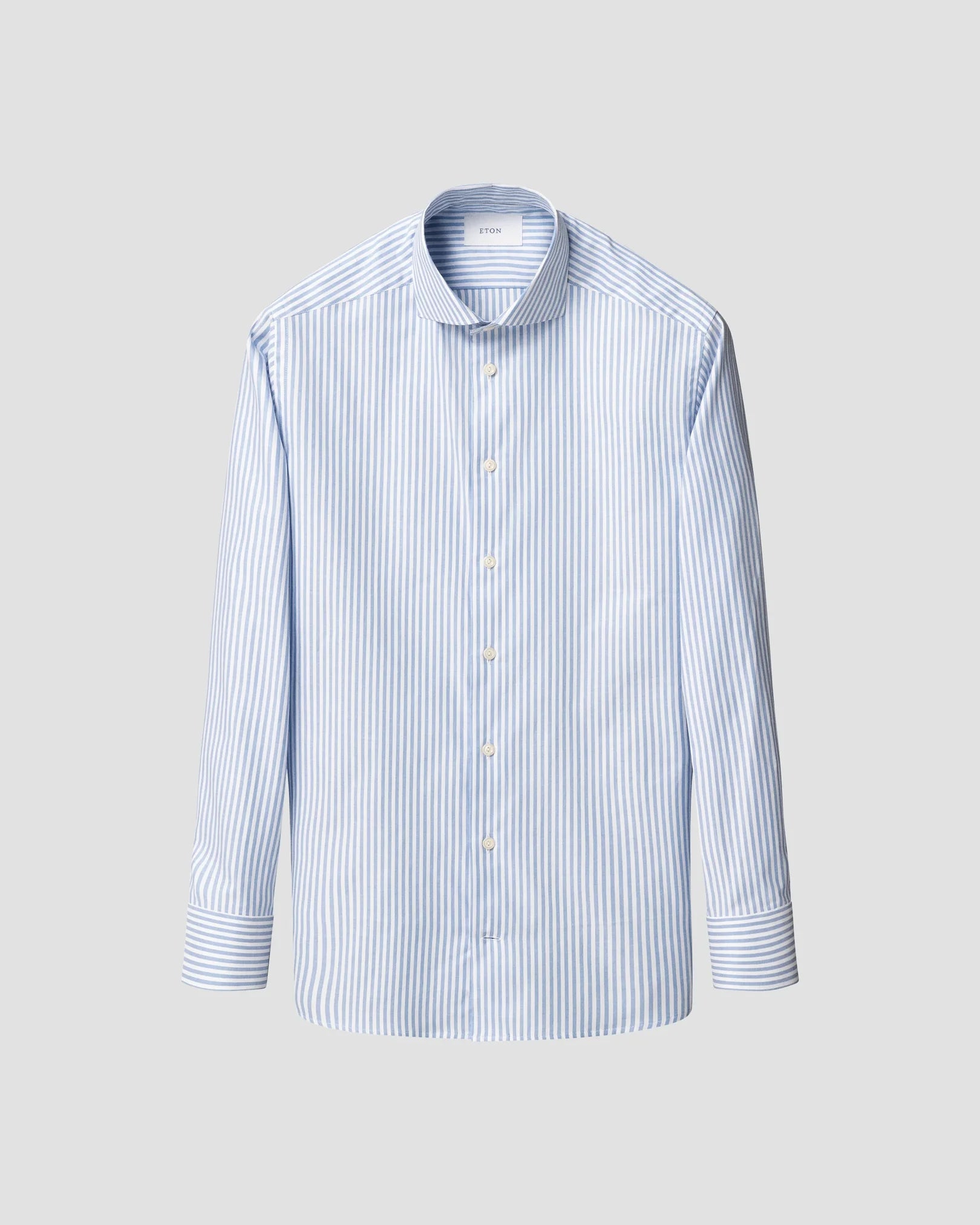 Slim Fit Striped Signature Oxford Shirt Light Blue