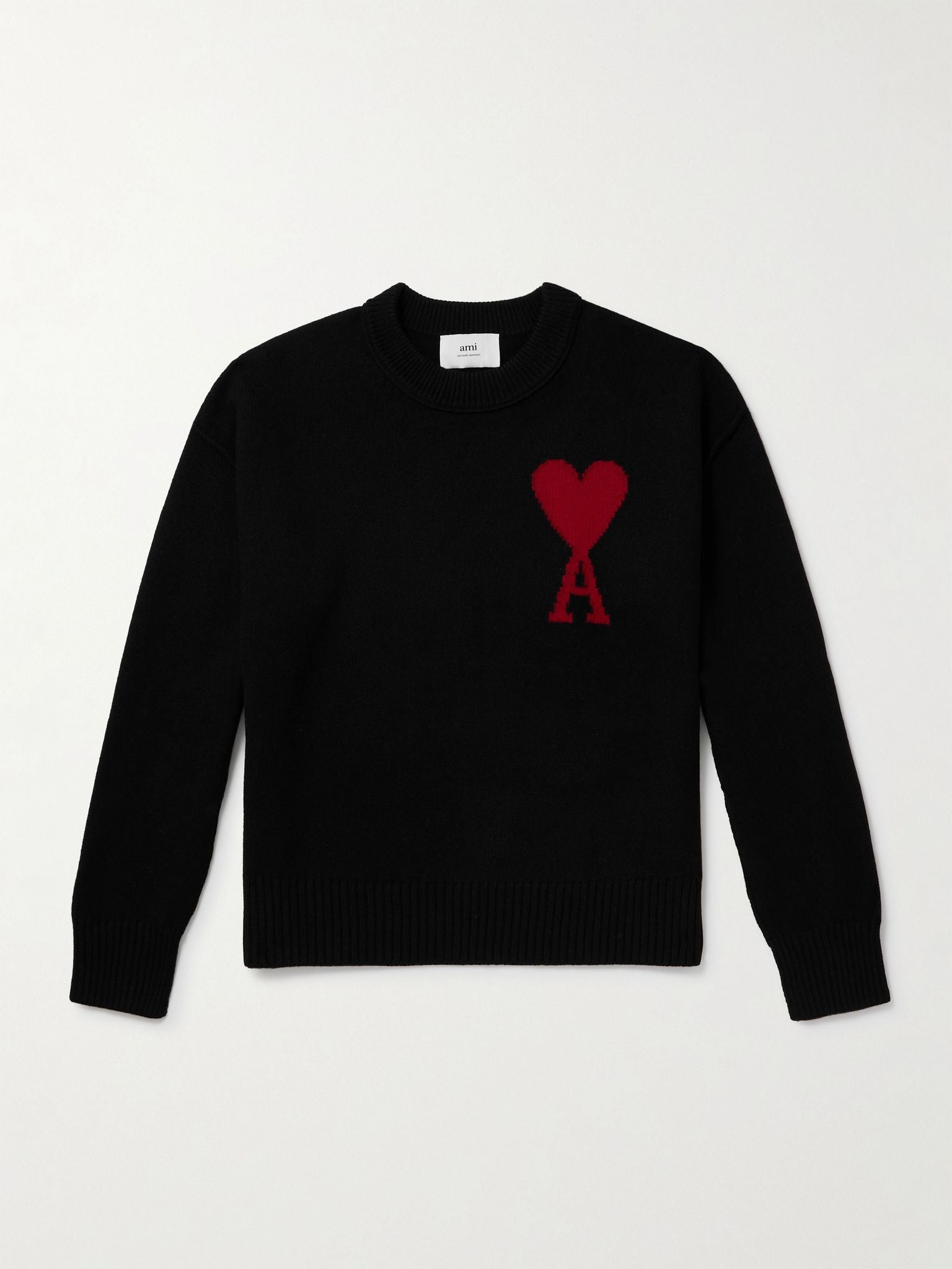 WOOL AMI DE COEUR SWEATER Big Logo Black/RED